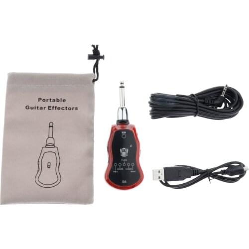 Portable USB Rechargeable Bluetooth 5 Sound Modes Guitar Effectors Foldable Electric Digital Guitar Microphone