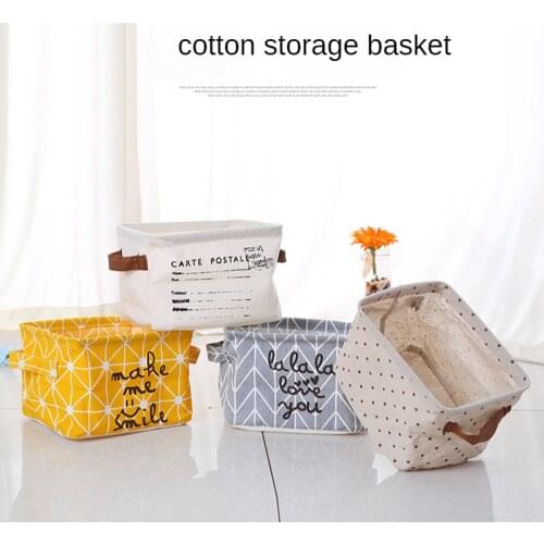 Hand-held miscellaneous goods to store baskets of dirty clothes gift wholesale tabletop cotton and hemp collection basket