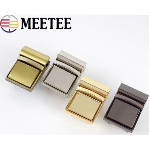 2/4pcs Meetee Handbags Turn Lock Hardware Accessories Metal Twist Lock Buckle Switch Lock Latch Padlock for Bag Lock E6-5
