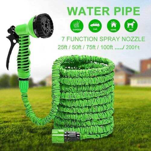 Garden Hose Pipe Water Hose 25-150FT Expandable Magic Hose To Watering With Spray Gun Garden Car Water Pipe Hoses Watering