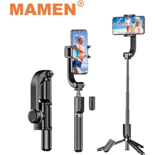 MAMEN Phone Gimbal Stabilizer 360°Rotation Anti-shake Selfie Stick Tripod With Bluetooth Remote For HUAWEI Xiaomi Smartphones