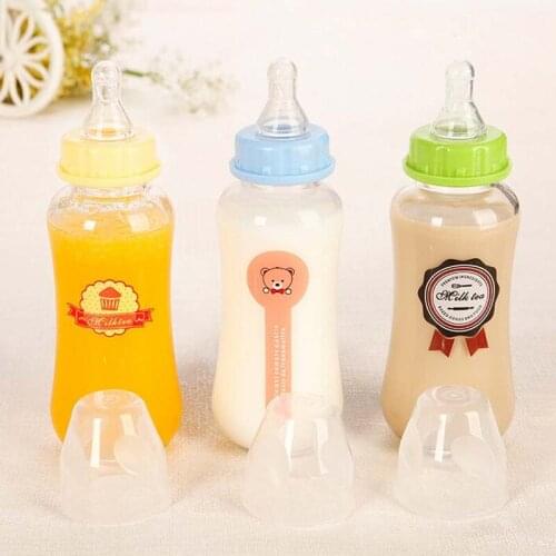 1Pcs 200/300ml Infant Baby Straw Glass Feeding Milk Fruit Juice Bottle Children Juice Cups