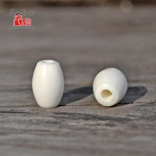 GZ-018 10PCS Handmade Carved Yak Bone Beads for Jewelry Making.Vintage Charms DIY Jewelry Accessory 12X9mm Macroporous Hole 3mm