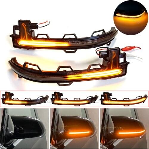 2Piece Side Wing Mirror Dynamic Blinker Sequential Lamp Indicator LED Turn Signal Light For BMW X3 X4 X5 X6 F25 LCI F26 F15 F16