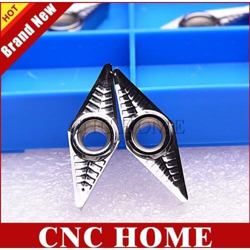 2 Pcs VCGT160408 No Coating Aluminum Inserts Cutter Carbide Alloy for Lathe Holder SVJCR