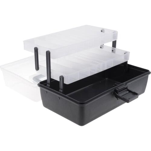 3 Layers Tackle Box Baits Tackle Storage Case With Individual Compartments