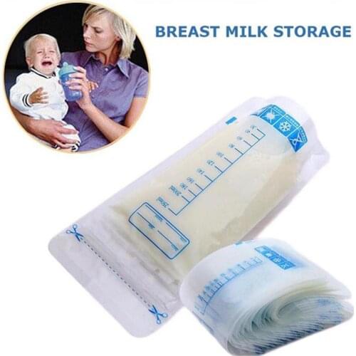30Pcs 250ml Baby Clear Breast Milk Storage Bag Feeding Freezer Seal Container