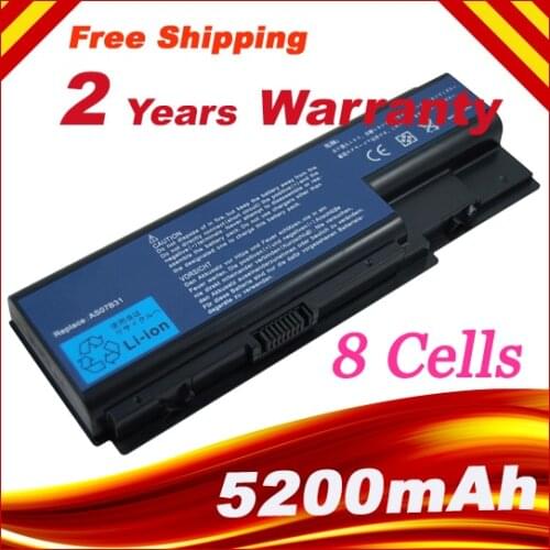 14.8V 5200mAh 8 Cells Laptop battery for ACER Aspire 7540G 7720G 7720Z 7730G 7530G 7738G 7736ZG 8730ZG 8930G