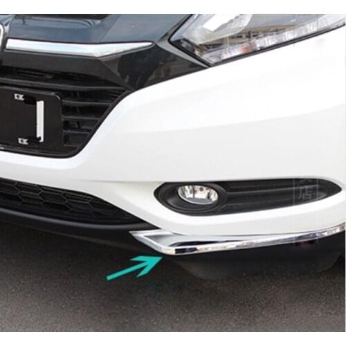 ACCESSORIES FOR HONDA HR-V VEZEL 2014 2015 2016 CHROME FRONT CORNER BUMPER GUARD TRIM COVER MOLDING PROTECTOR GARNISH