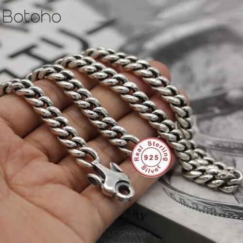 Solid 9mm Wide solid 100% Pure 925 Sterling Silver colour Chains Necklaces for Men women Sterling Silver Necklace about 158.58g