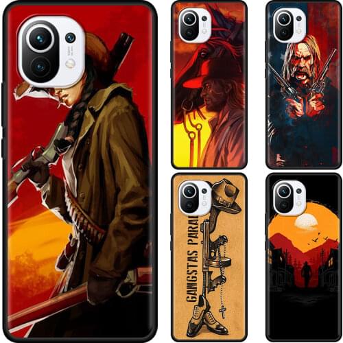 Red Dead Redemption 2 Black Cover for Xiaomi Mi Poco X3 NFC M3 F1 10T 9T Pro Note 10 A2 8 11 Lite 5G TPU Cell Phone Case Coque