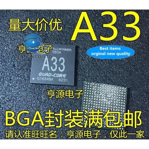 2PCS A33 BGA quad-core CPU processor quad-core processor in stock 100% new and original