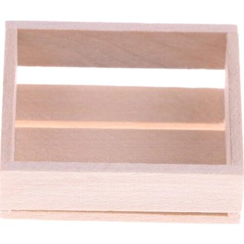 Kitchen Wooden Box Miniature Kitchen Accessories Wood Frame DIY Wooden Doll House Miniatures 1:12 Accessories dollhouse