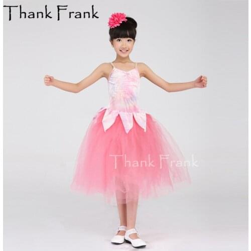Long Camisole Girls Ballet Dress Women Velvet Ballerina Clothes Dance Costume C441