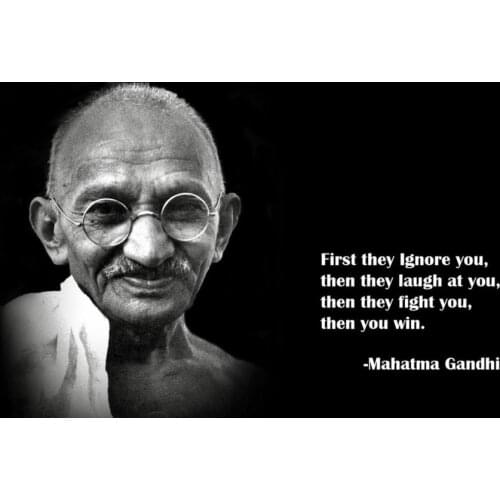 Home Decor Mahatma Gandhi-Silk Art Poster Wall Sticker Decoration Gift