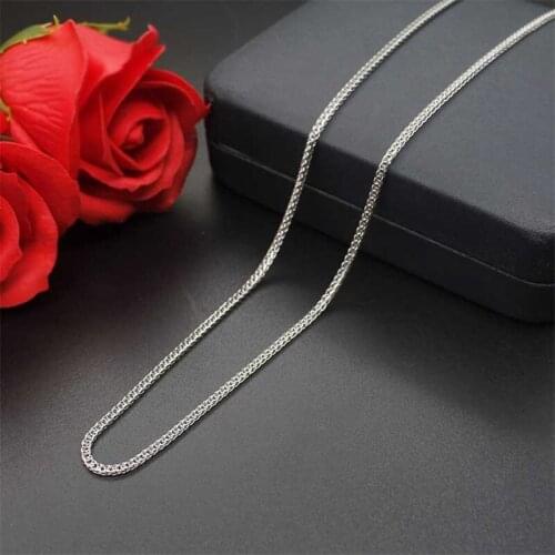 DoreenBeads Fashion Chain Necklace Metal Stainless Steel Single Buckle Link Chain Concise Charms 2mm X 45 - 55cm Length,1 PC