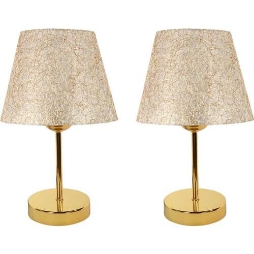 Fiesta Best Metal Flip Dual Table Lamp Bedside Lamp Gold