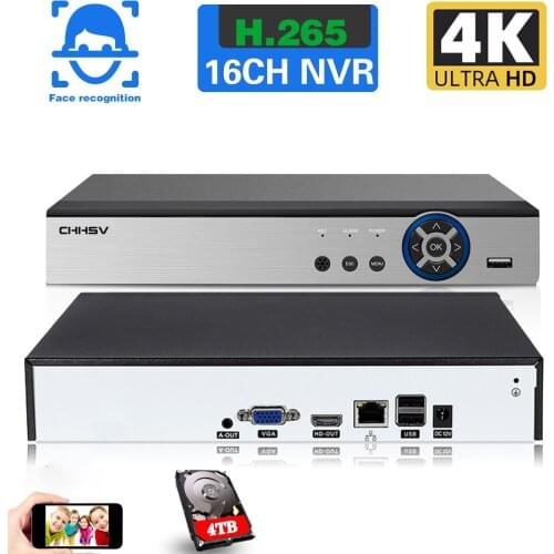 H.265+ 4K 16 Channel NVR Motion detection 8CH CCTV Video Surveillance Network Recorder ONVIF For IP Camera system 8MP XMEYE NVR