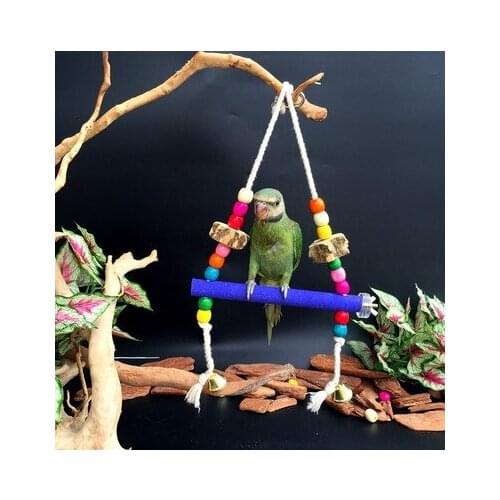 Bird Parrot toys parrot scrath rod swing of small & medium-sized toy station bar