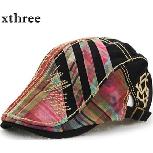Xthree Beret Cap Men Hats for Women Visors Sun hat Gorras Planas Flat Caps Berets