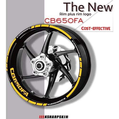 Motorcycle Wheel Rims Reflective Stickers Tire logo Decals moto decorative Accessories set For Honda CB650FA cb650 fa