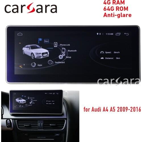For Aud i A4 A5 09-16 Android 10 screen high resolution 10.25" touch screen GPS Navigation radio stereo dash multimedia player