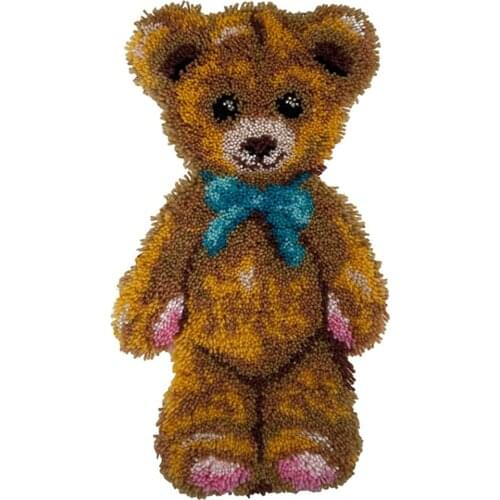 DIY Carpet embroidery set with Color Printed Pattern Rugs Bear Embroidery kits Cross stitch Crafts for adults 24"x43"