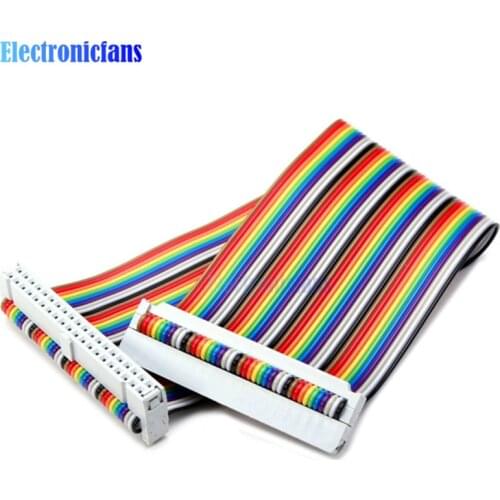 Newest 20cm 40 PIN 40PIN Way GPIO Rainbow Ribbon Cable For Raspberry Pi Model B / Model B