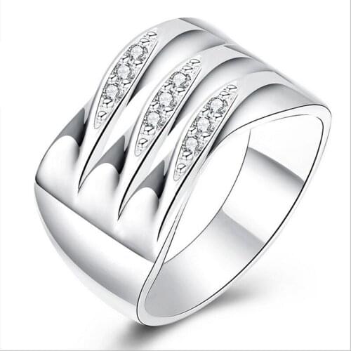 NEW European and American style fashion Creative wide ring Zircon Rings wedding rings gothic rings for women