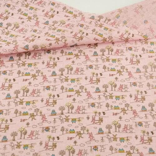 New Arrivals Cute Cartoon Designs 100% Pink Cotton Fabric Art Work Clothing Doll Decoration Tissue Home Textile Patchwork Craft
