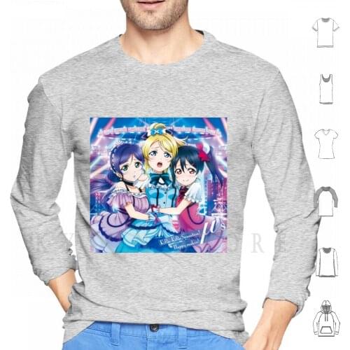 Μs-Kira-Kira Sensation Album Cover Hoodie Long Sleeve Μs Lovelive Us Honoka Kotori Umi Rin Hanayo Maki Nico Nozomi