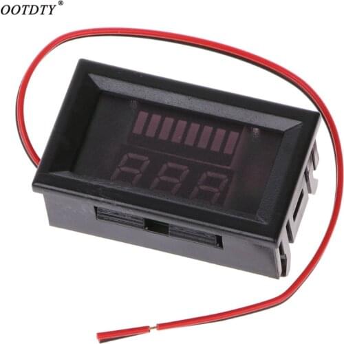 OOTDTY DC 12V-72V DC Digital Lead Acid Battery Capacity LED Indicator Voltmeter Tester