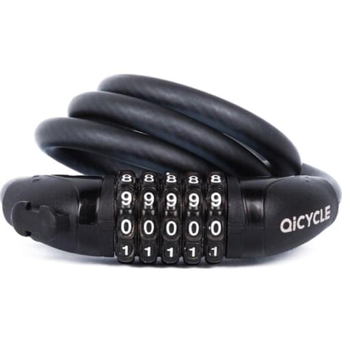 Original electric bicycle QICYCLE EF1 combination lock wire rope lock with bracket