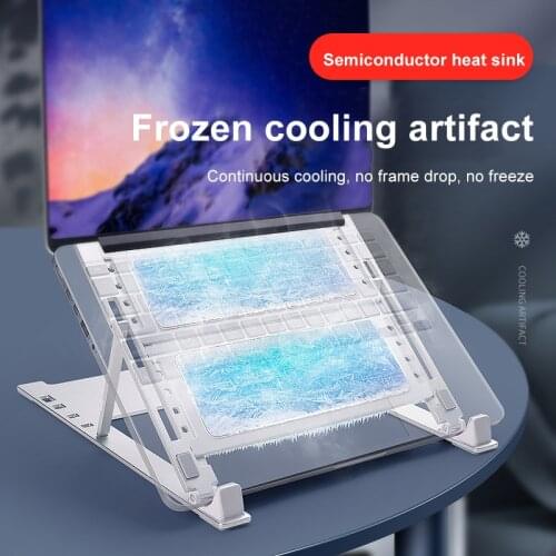 Portable Laptop Stand Support Base Notebook Holder Table For Macbook Xiaomi Dual Fan Laptop Cooler Notebook Cooling Pad Bracket