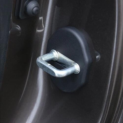 Door lock buckle Cover Pad Guard Protector decoration 4pcs for Mitsubishi Pajero ASX Outlander Sport 2012 2013 2014 Car styling