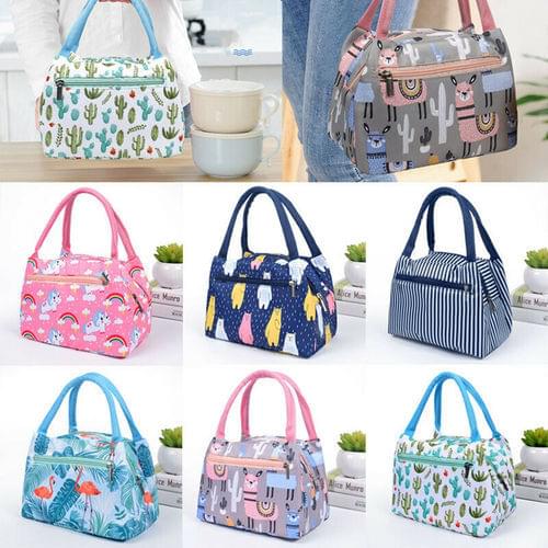 2020 New Hot Fashion 1Pc Thermal Insulated Lunch Box Waterproof Print Picnic Lunch Bag Outdoor Travel Storage Bags