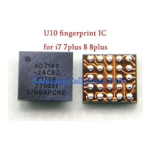 15pcs Original U10 AD7149 HTU1-D2 chip IC for iphone 7 7plus 8 8plus fingerprint IC on Home button flex