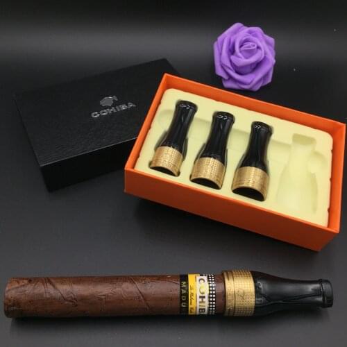 42-57 Ring caliber Cigar Pipe Case Holder Nozzle tube Washable circulation filter extension mouth portable Mens Gadget 4pcs