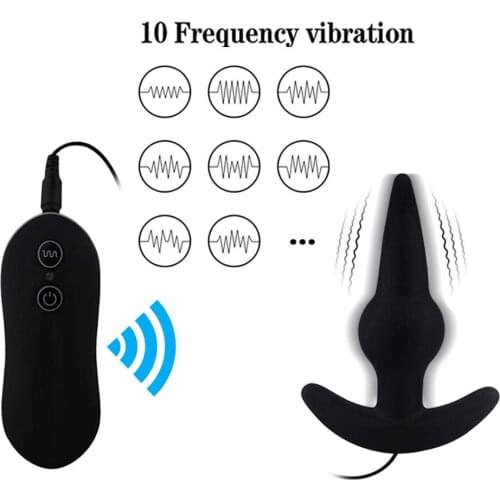 10 Speeds Anal Plug Vibrator Remote Control Anal Beads Butt Plug G-spot Prostate Massager Sex Toys For Women Male Masturbation