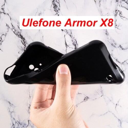 For Ulefone Armor X8 Case Silicon Cover Soft TPU Matte Black Phone Protector Shell Ulefone Armor X8 Glass Capa Coque Cover Case