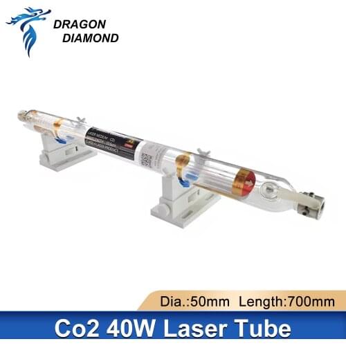 Original 40W Co2 Laser Tube Double Metal Head Laser Lamp Length 700mm Diameter 50mm For CO2 Laser Engraver Cutting Machine