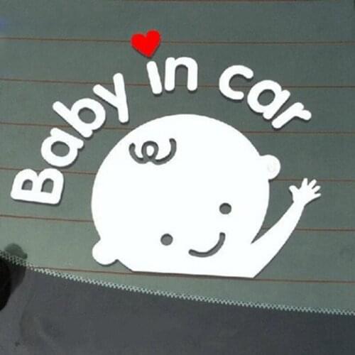 Baby on Board Car Stickers , Reflective Vinyl Styling Baby In Car Warming Car Sticker