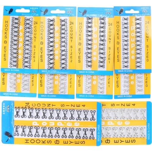 DRELD 48 Sets 7-12mm Sewing Hook and Eye Metal Buckle Button Fastener Dress/Costume/Collar/Bag/Shirt Garment Sewing Accessories