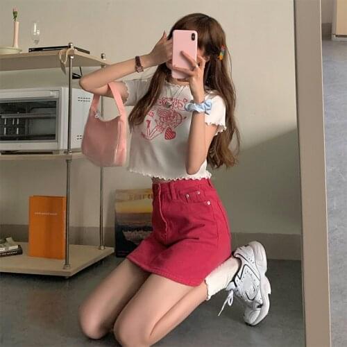 GUUZYUVIZ Funny Print T Shirts Women Summer Short Sleeve Crop Top O-Neck Stranger Things T Shirt Korean Style Sexy Casual