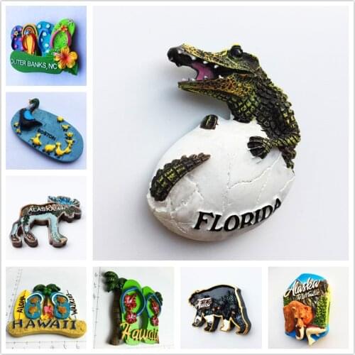 New York USA 3D Fridge Magnets Tourism Souvenir Refrigerator Magnetic Sticker Collection Handicraft Gift
