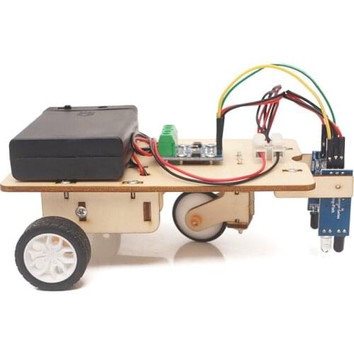 Technology small DIY tracking car Science and education toy model of stem education for primary and secondary school students