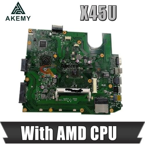 X45U mainboard REV 2.2 With AMD CPU For Asus A45U X45U Laptop motherboard 60-NAOMB1401-D01 100% Tested Working free shipping