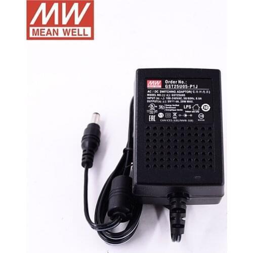Meanwell GST25U09-P1J Industrial Wall-Mounted Adapter 9V 2.55A 23W Level VI MEAN WELL Adaptor Switching Power Supply 2.1*5.5