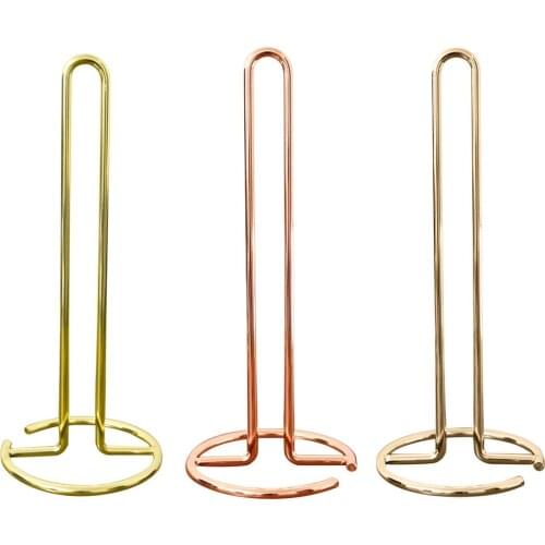 Gold Metal Iron Desktop Paper Towel Holder Restaurant Living Room Multifunctional Toilet Paper Holder Storage Rack