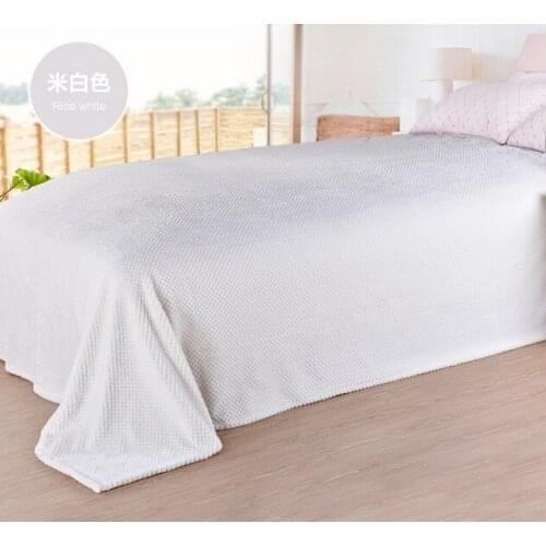 New White Throw Blanket Manta Sofa/Bed/Plane Travel Plaids Honeycomb Fleece Blankets Bedspread Clearance low price processing